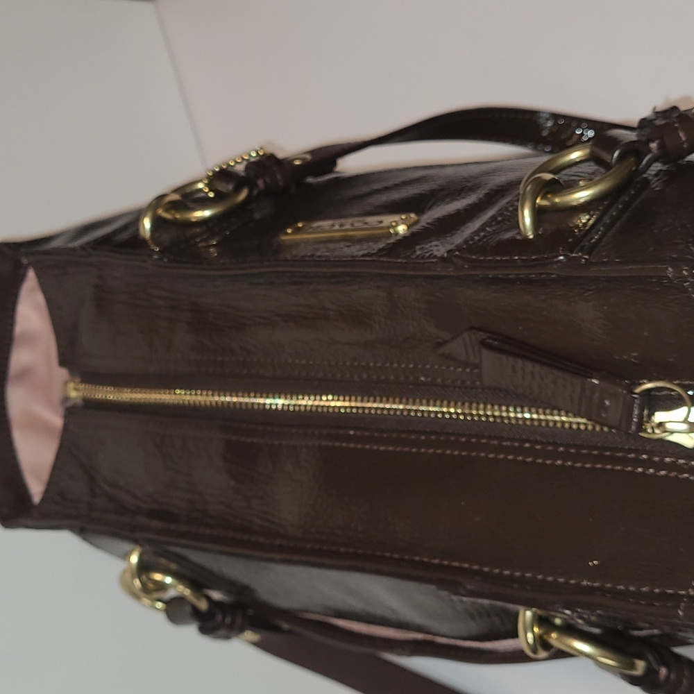 Coach Dark Brown Patent Leather - Picture 7 of 9